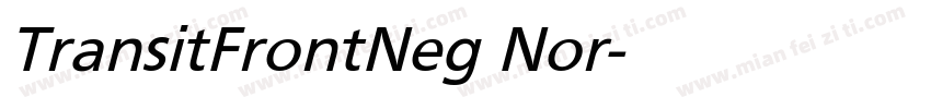 TransitFrontNeg Nor字体转换